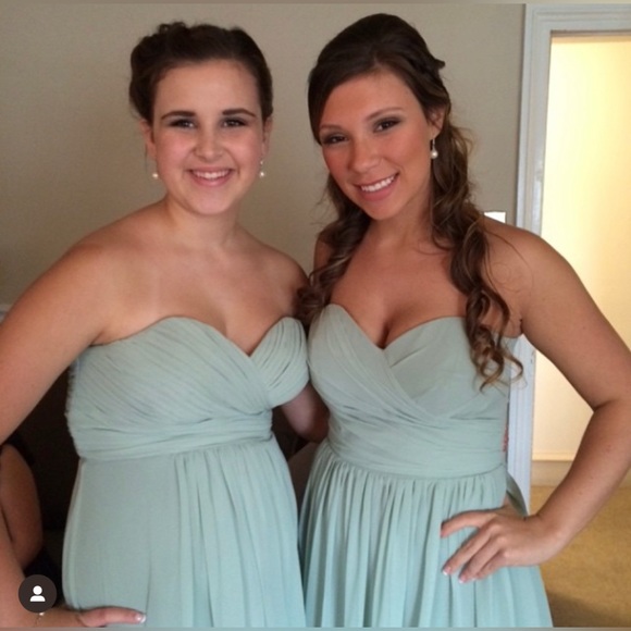 Bill Levkoff Strapless Dress - pistachio color -Size 4 - Picture 8 of 11